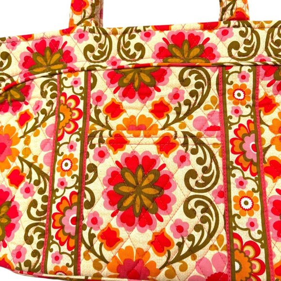 VERA BRADLEY Double Strap Tote Retired Folkloric Pattern Near Mint Super Clean - Picture 2 of 13